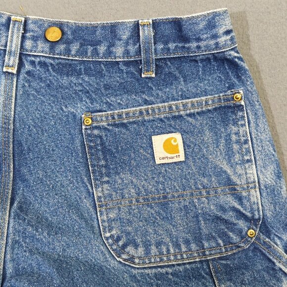 Carhartt Jeans Men's 38x34 Fits 36x33 Blue Double Knee Dungaree Fit B07 DNM - Picture 5 of 12
